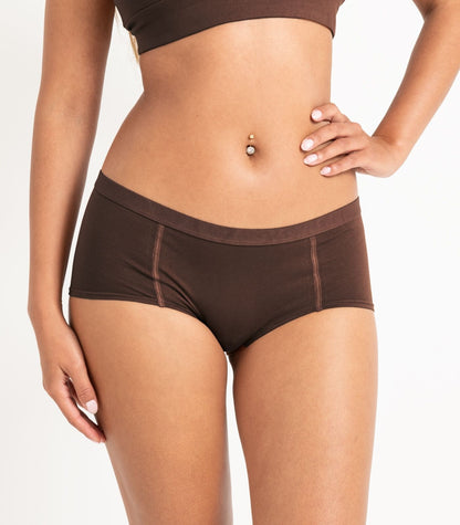 Bhumi Organic Cotton - Boy Short (2 Pack) - Coffee Bean