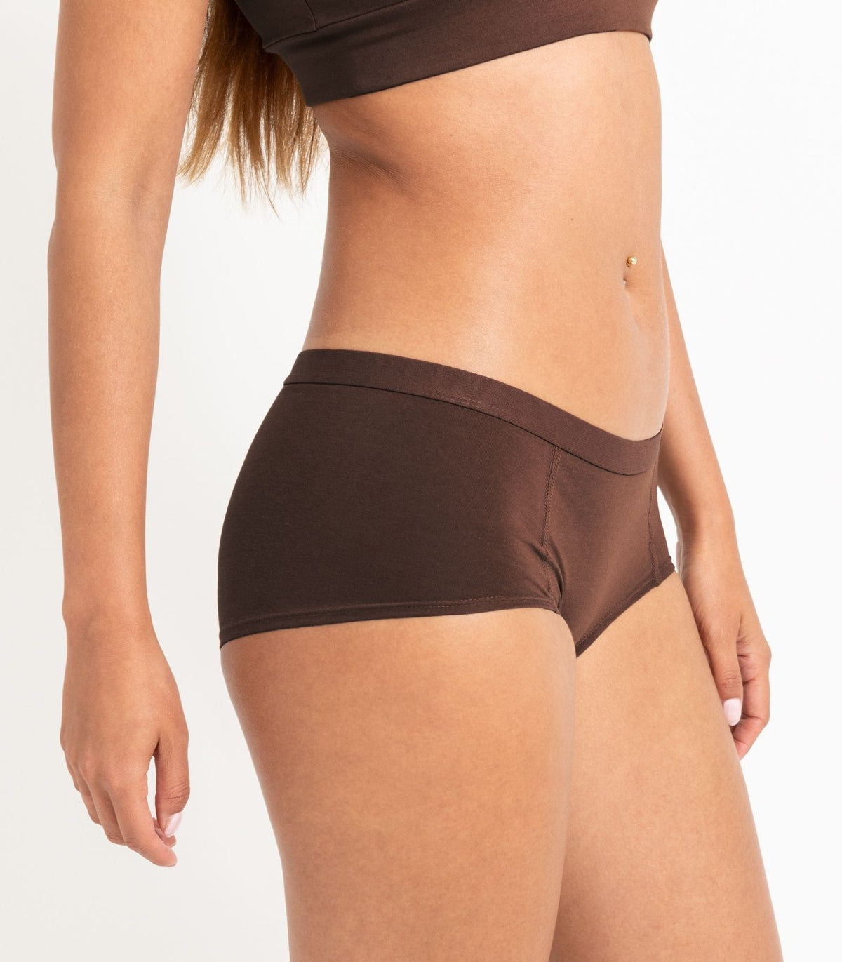 Bhumi Organic Cotton - Boy Short (2 Pack) - Coffee Bean