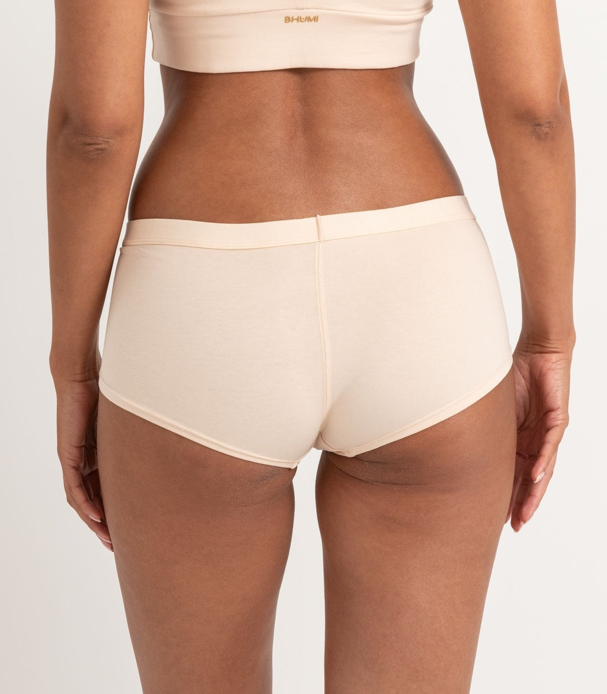 Bhumi Organic Cotton - Boy Short (2 Pack) - Cream Tan