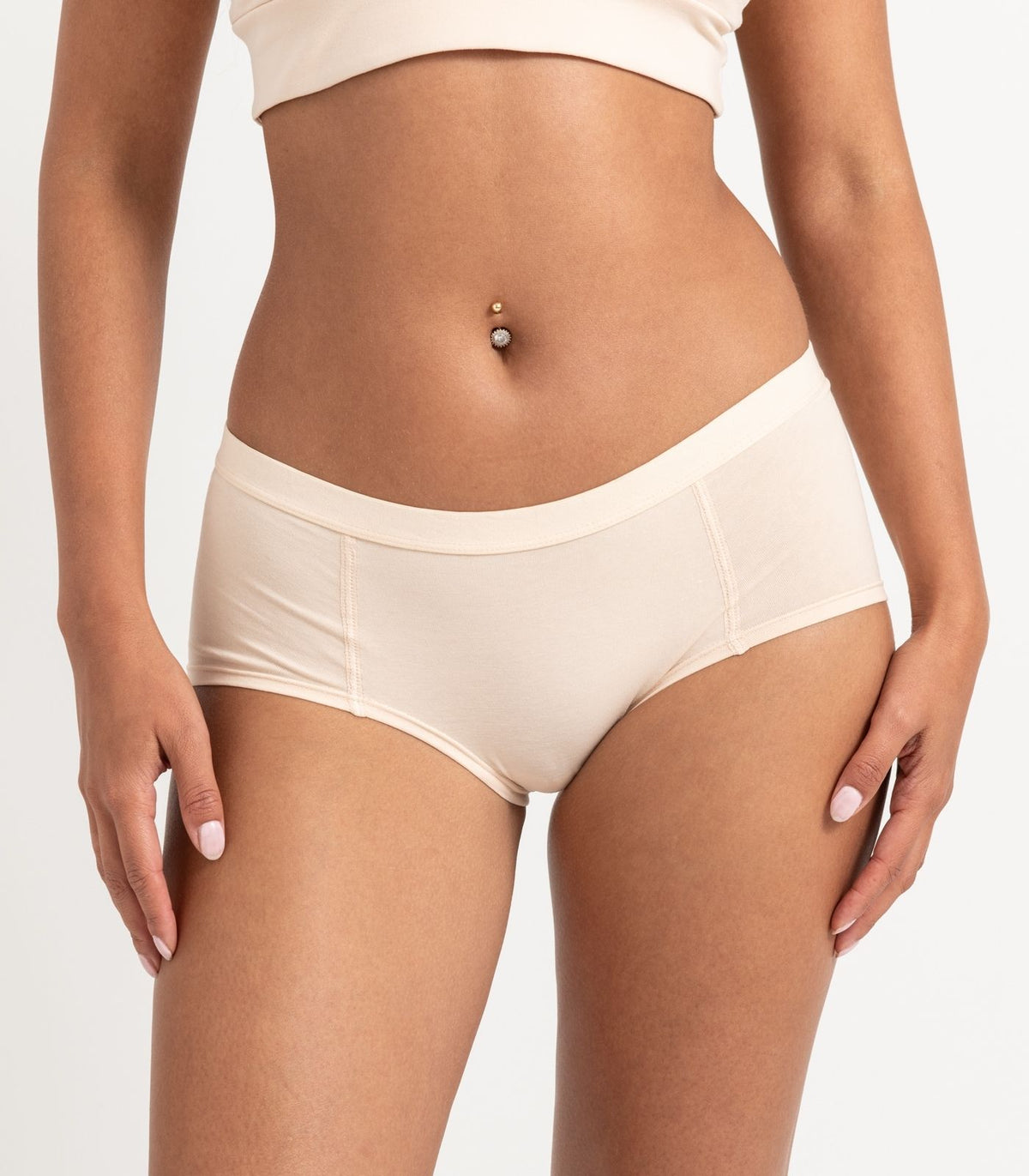 Bhumi Organic Cotton - Boy Short (2 Pack) - Cream Tan