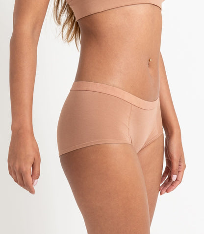Bhumi Organic Cotton - Boy Short (2 Pack) - Mocha Mousse