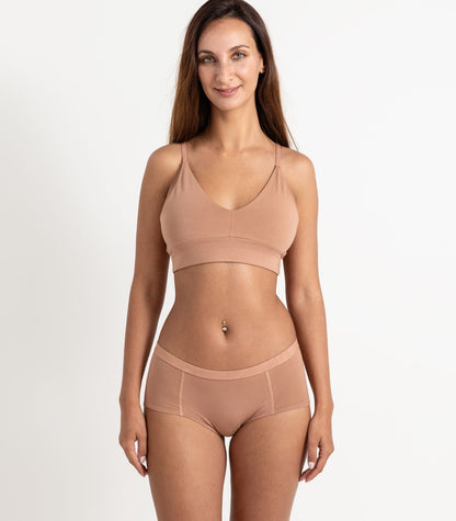 Bhumi Organic Cotton - Boy Short (2 Pack) - Mocha Mousse