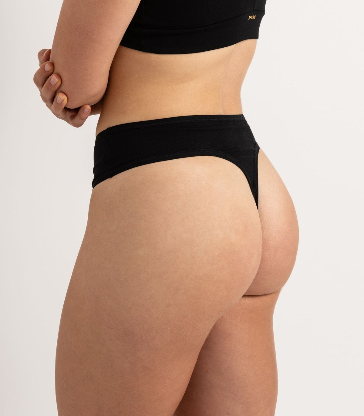Bhumi Organic Cotton - High Rise G String (2 Pack) - Black