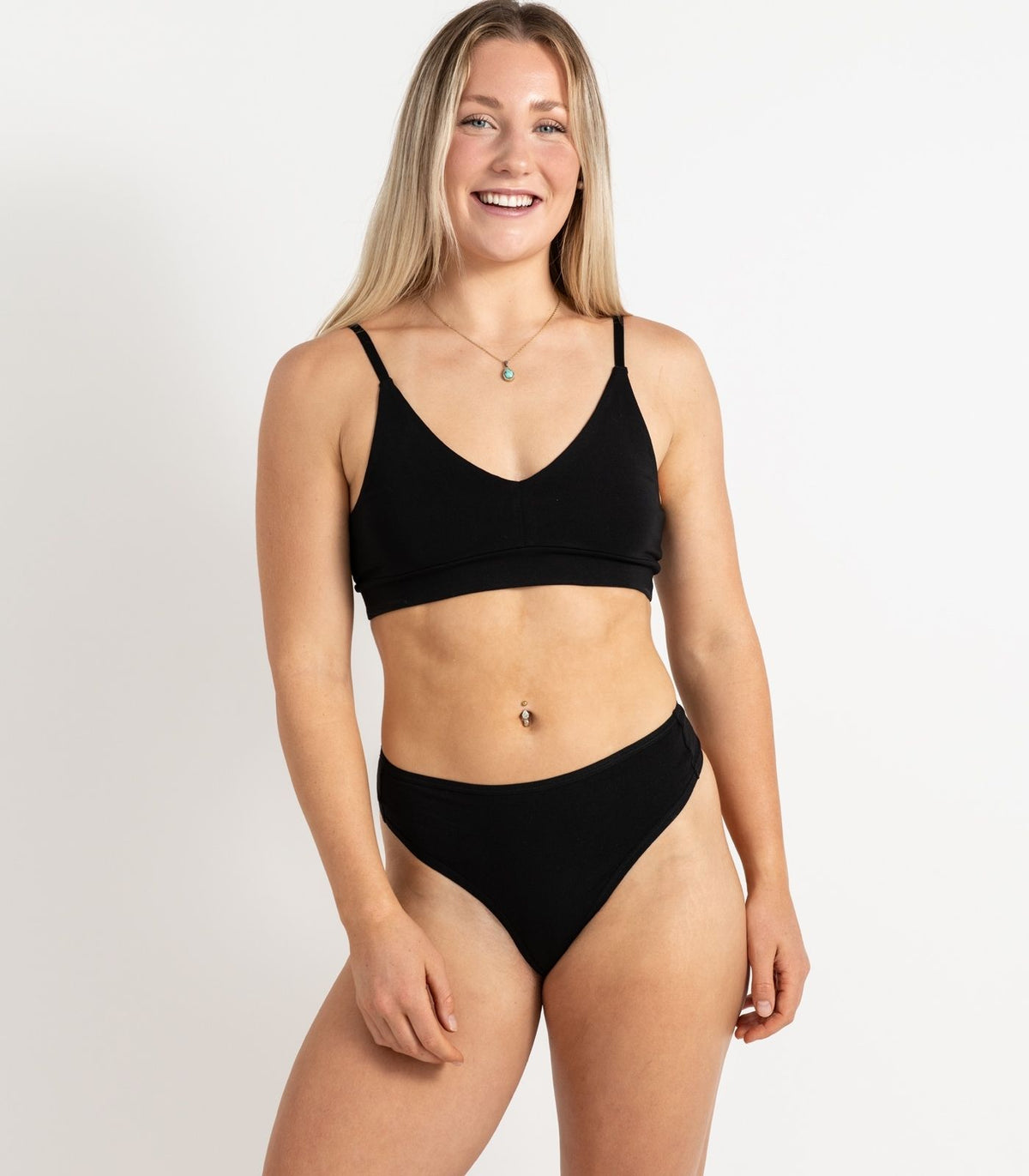 Bhumi Organic Cotton - High Rise G String (2 Pack) - Black