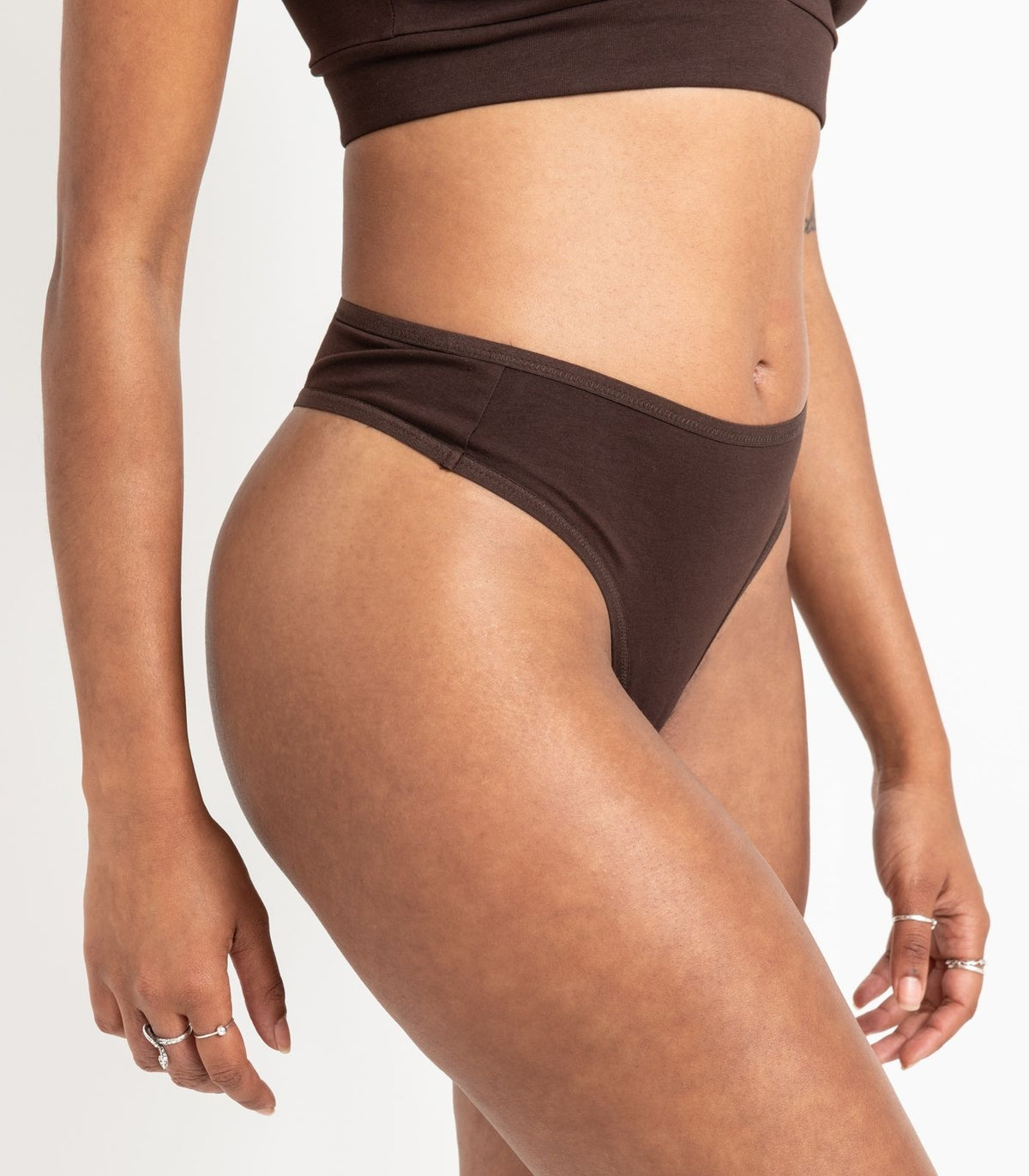 Bhumi Organic Cotton - High Rise G String (2 Pack) - Coffee Bean