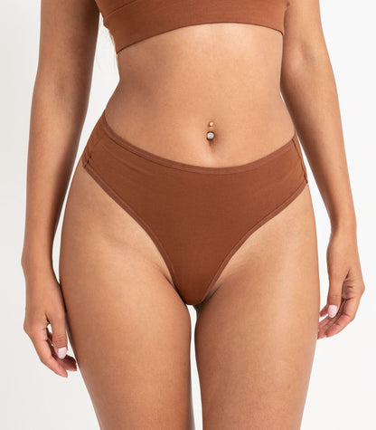 Bhumi Organic Cotton - High Rise G String (2 Pack) - Tortoise Shell