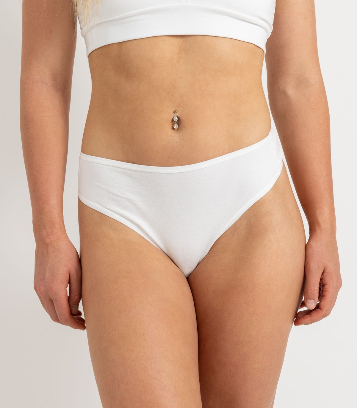 Bhumi Organic Cotton - High Rise G String (2 Pack) - White
