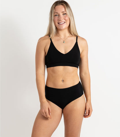 Bhumi Organic Cotton - Hi Cut Brief (2 Pack) - Black