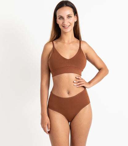 Bhumi Organic Cotton - Hi Cut Brief (2 Pack) - Tortoise Shell