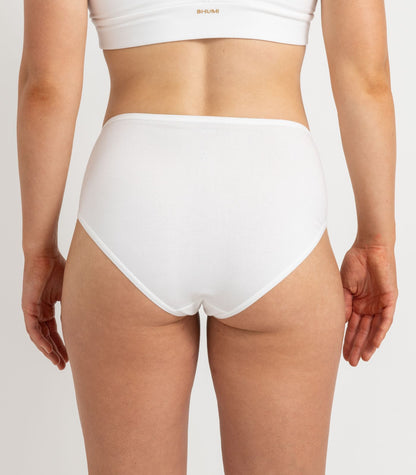 Bhumi Organic Cotton - Hi Cut Brief (2 Pack) - White