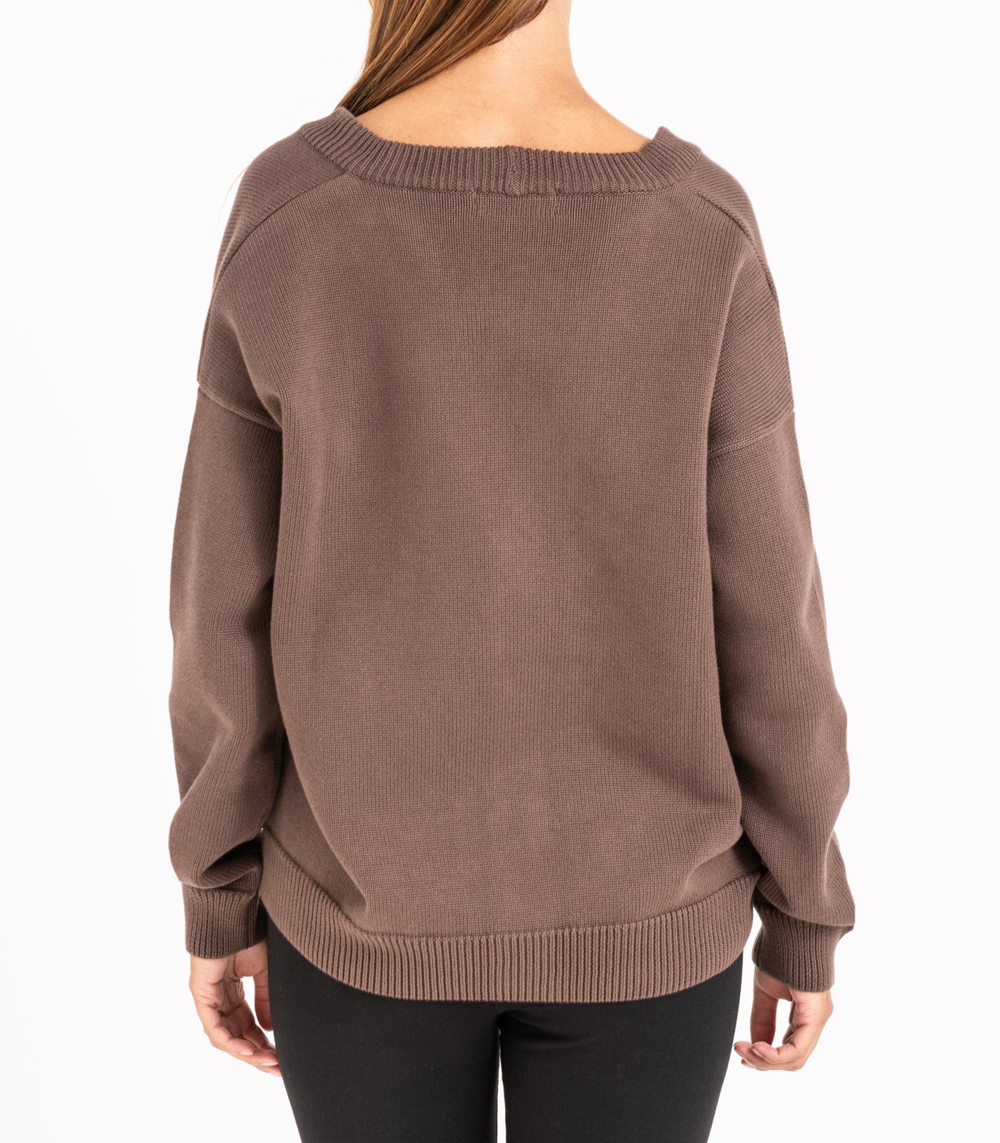 Bhumi Organic Cotton - Chunky Knit Cardigan - Chocolate