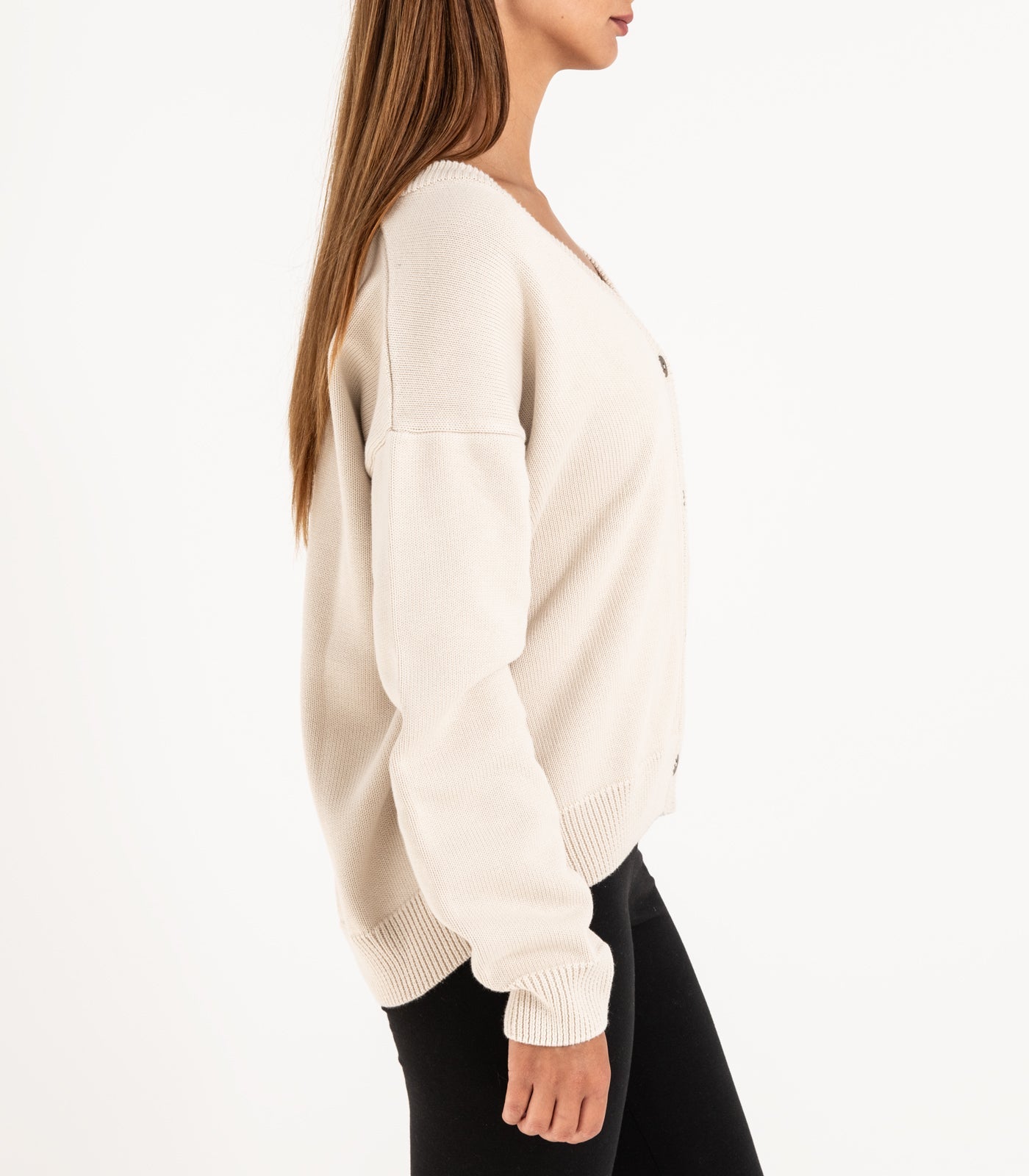 Bhumi Organic Cotton - Chunky Knit Cardigan - Oatmeal