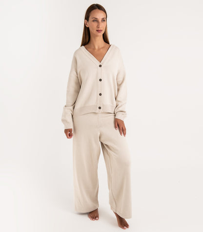 Bhumi Organic Cotton - Chunky Knit Cardigan - Oatmeal