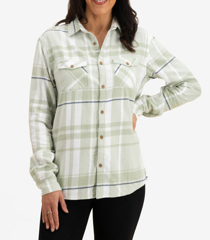 Bhumi Organic Cotton - Flannelette Shirt - Sage Plaid