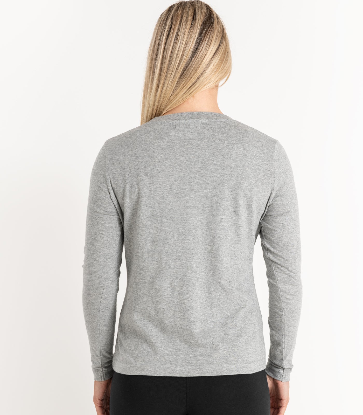 Bhumi Organic Cotton - Basic Long Sleeve Top - New Arrival - Grey Melange