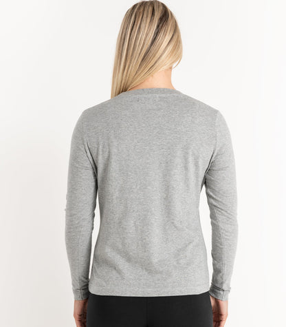 Bhumi Organic Cotton - Basic Long Sleeve Top - New Arrival - Grey Melange