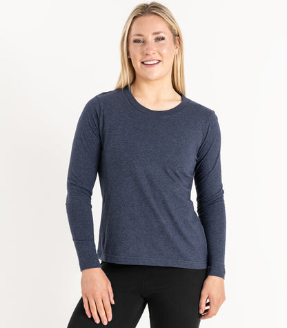 Bhumi Organic Cotton - Basic Long Sleeve Top (3 Pack) - Navy Melange