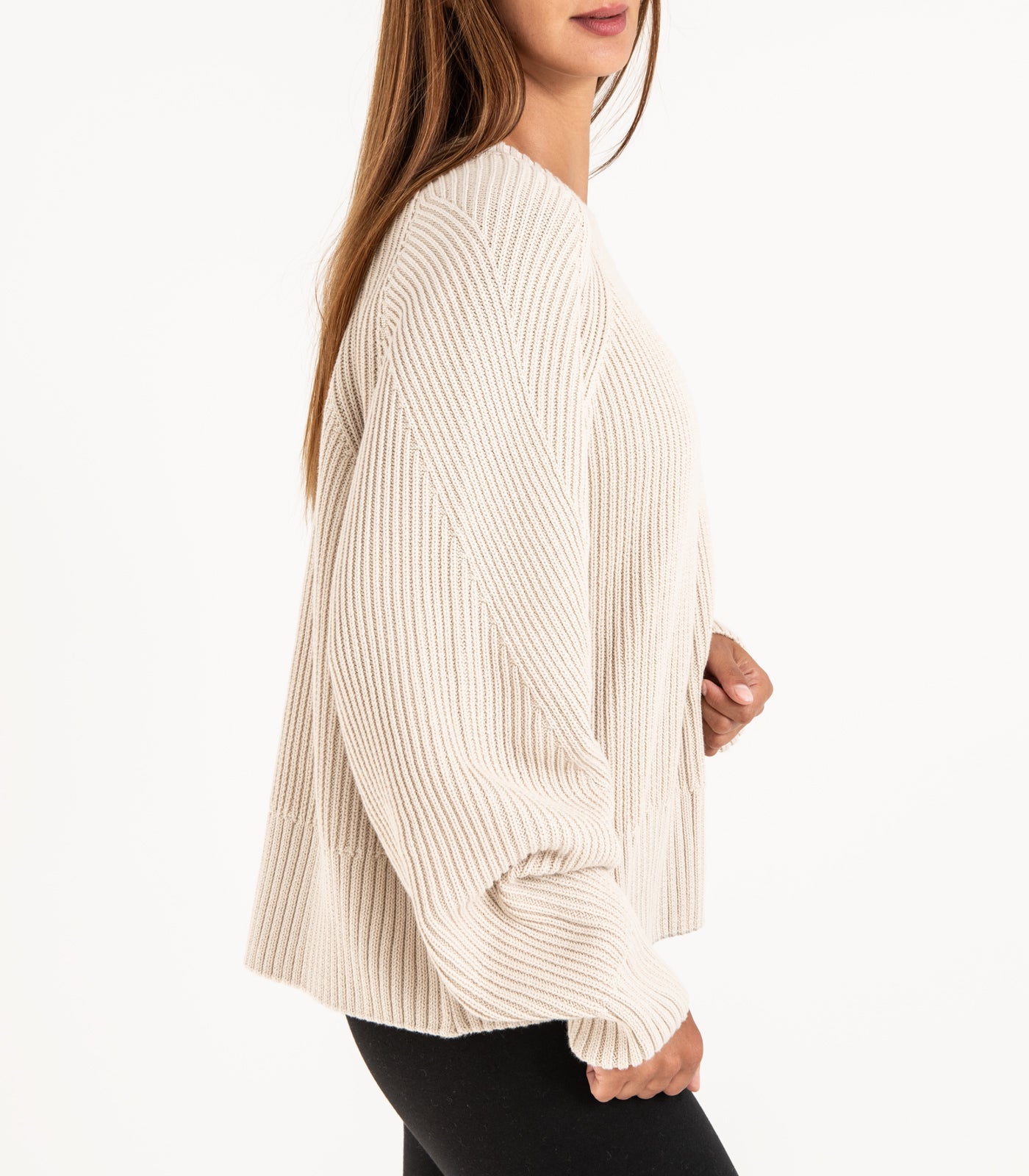 Bhumi Organic Cotton - Rib Knit Jumper - Oatmeal