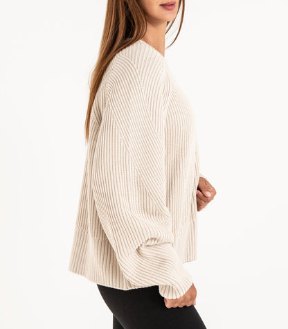 Bhumi Organic Cotton - Rib Knit Jumper - Oatmeal