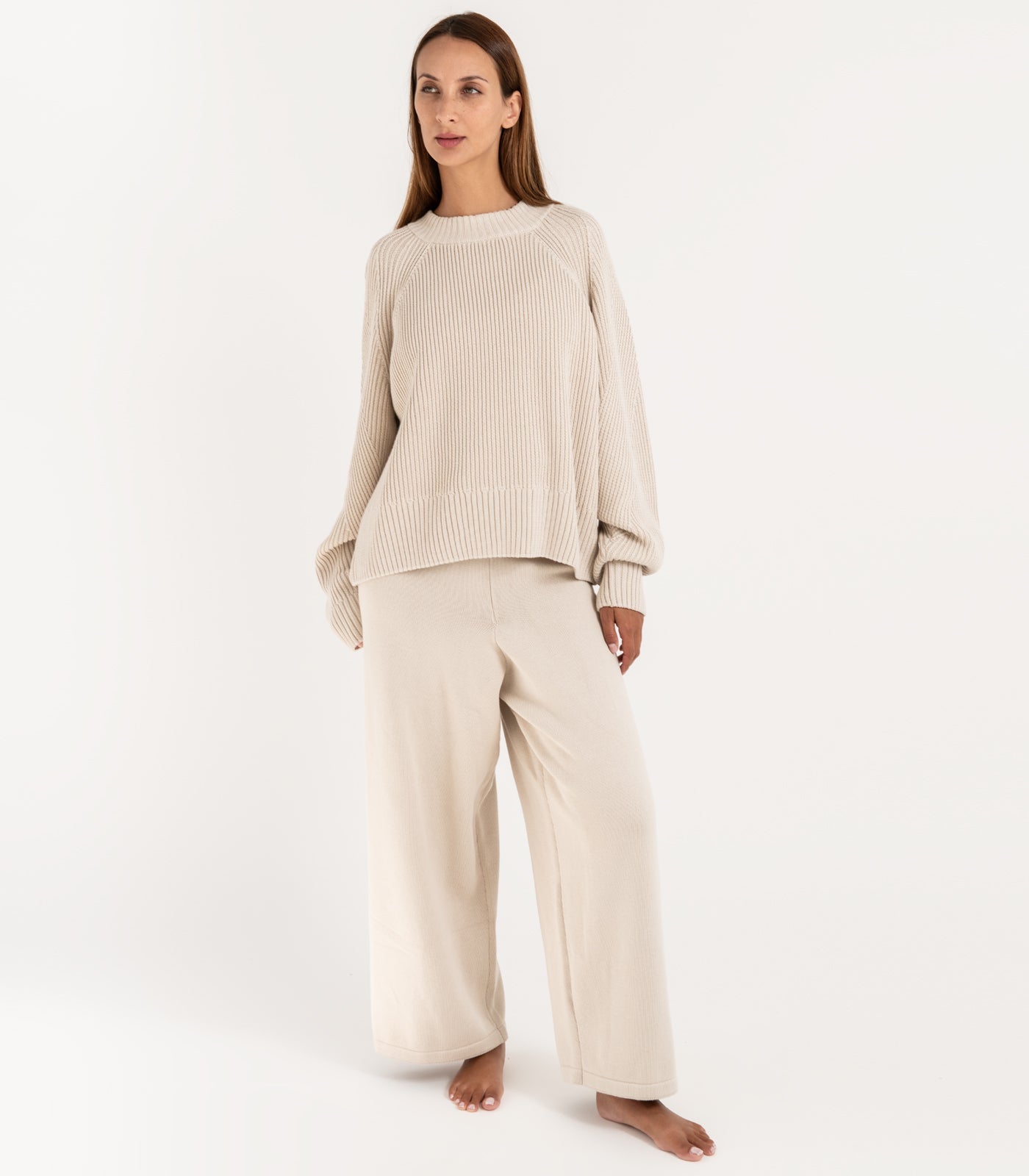 Bhumi Organic Cotton - Rib Knit Jumper - Oatmeal