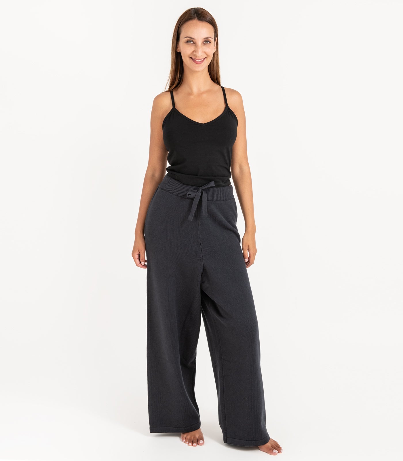 Bhumi Organic Cotton - Rib Knit Pant - Charcoal