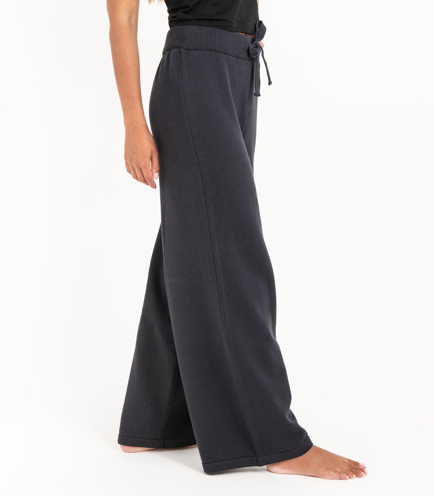 Bhumi Organic Cotton - Rib Knit Pant - Charcoal