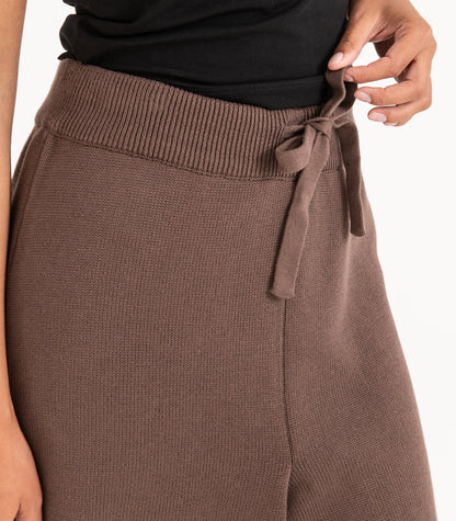 Bhumi Organic Cotton - Rib Knit Pant - Chocolate