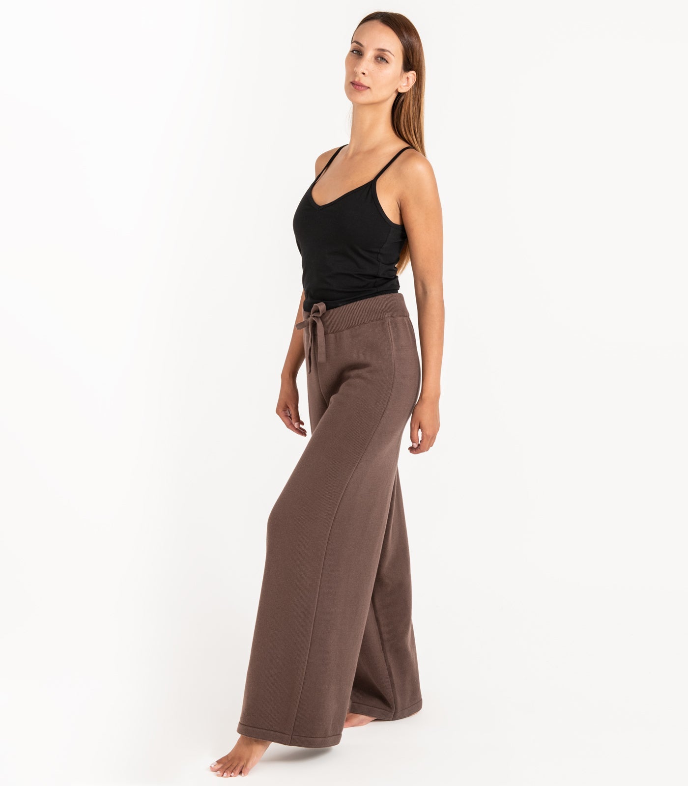 Bhumi Organic Cotton - Rib Knit Pant - Chocolate
