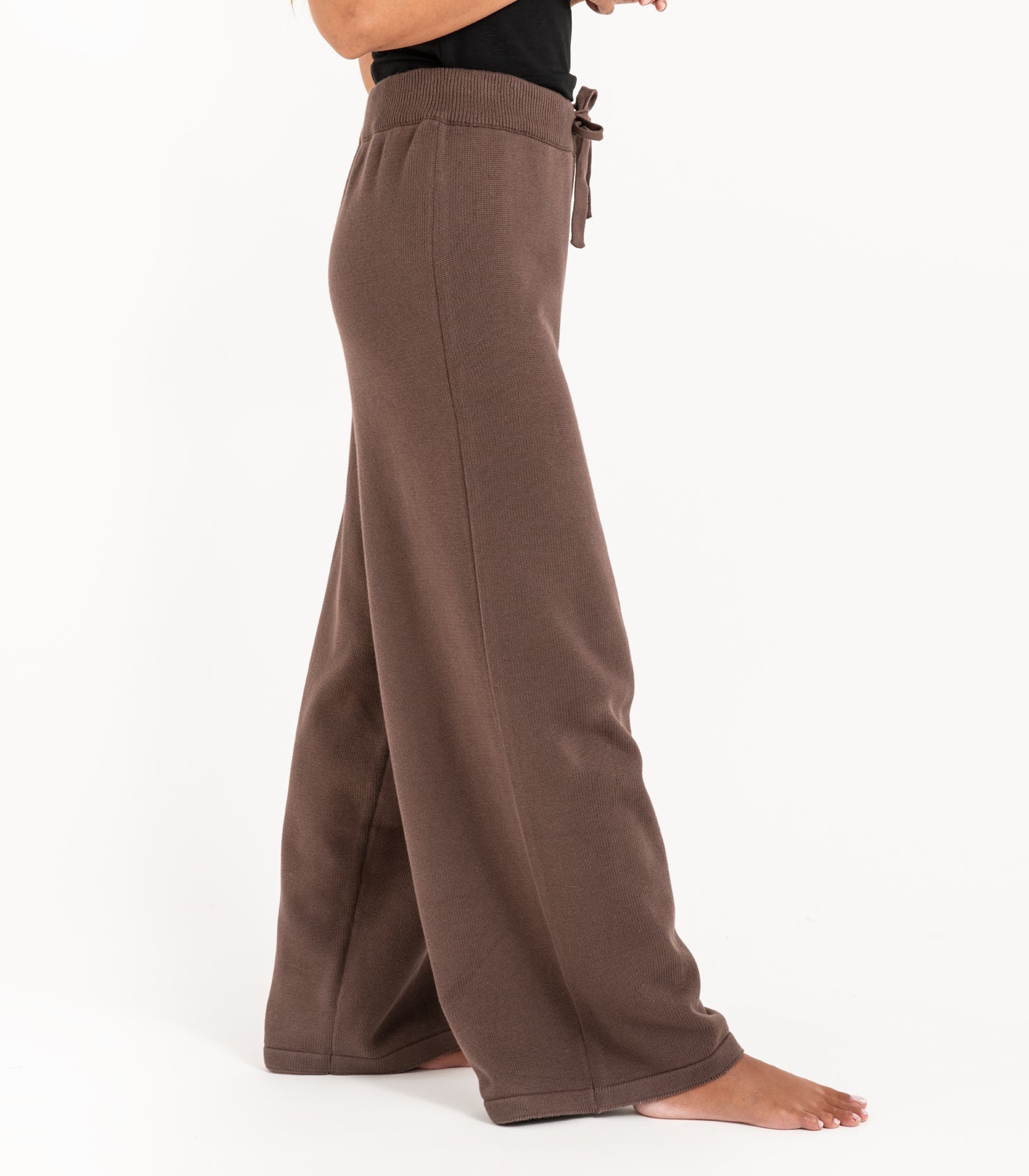 Bhumi Organic Cotton - Rib Knit Pant - Chocolate