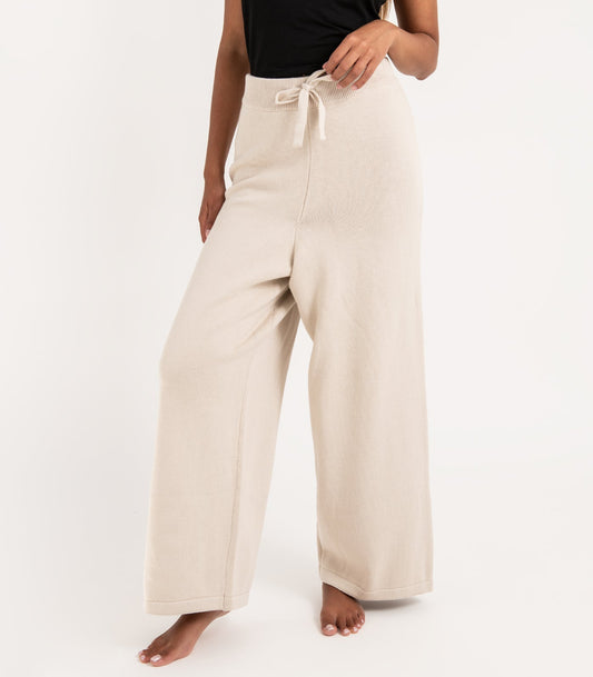 Bhumi Organic Cotton - Rib Knit Pant - Oatmeal