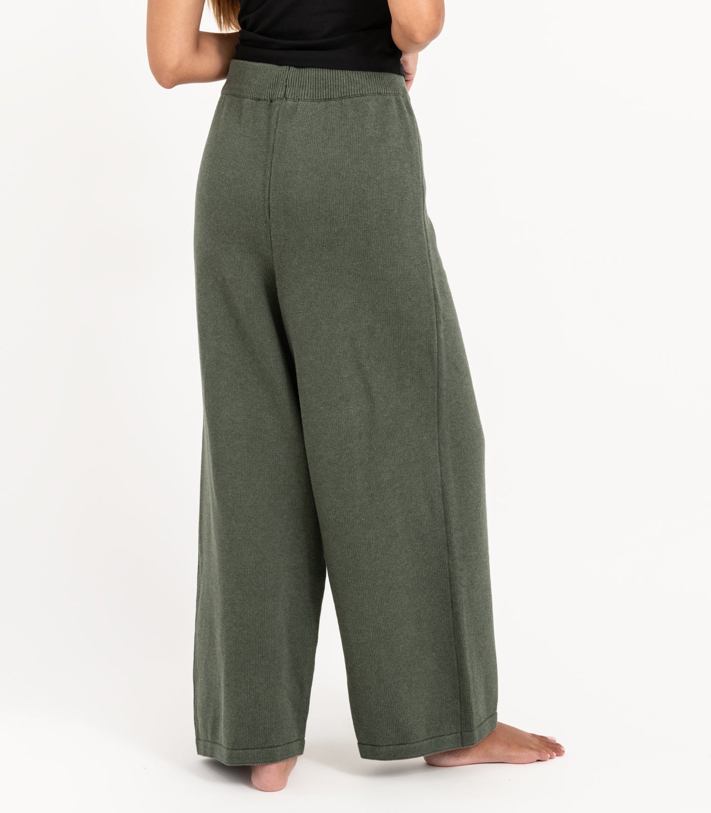 Bhumi Organic Cotton - Rib Knit Pant - Olive
