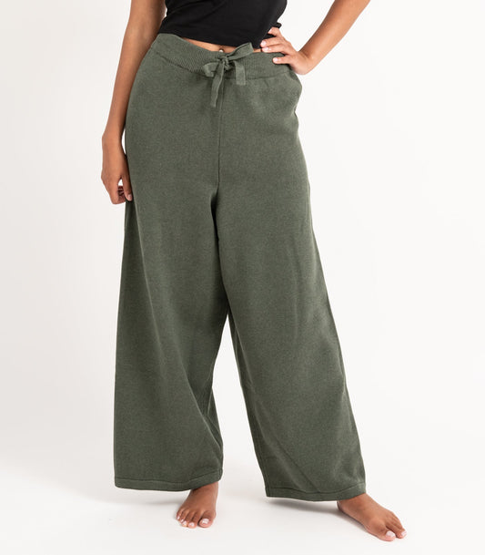 Bhumi Organic Cotton - Rib Knit Pant - Olive