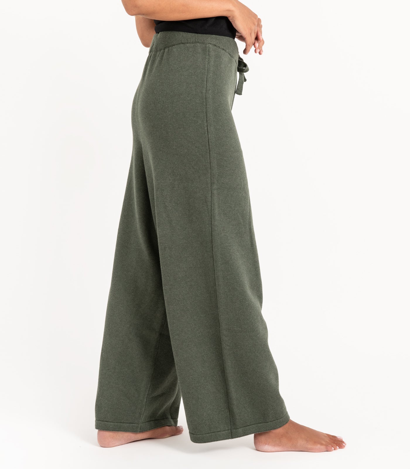 Bhumi Organic Cotton - Rib Knit Pant - Olive