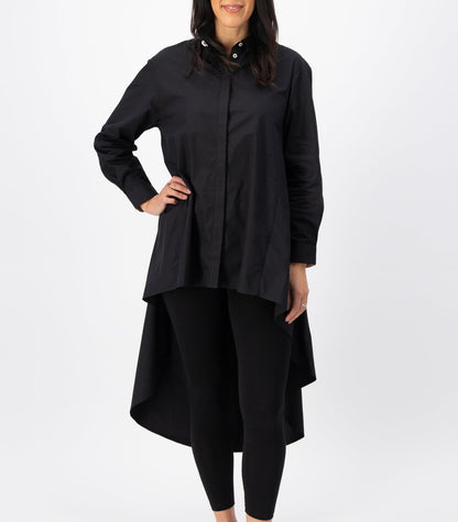 Bhumi Organic Cotton - Long Shirt - Black