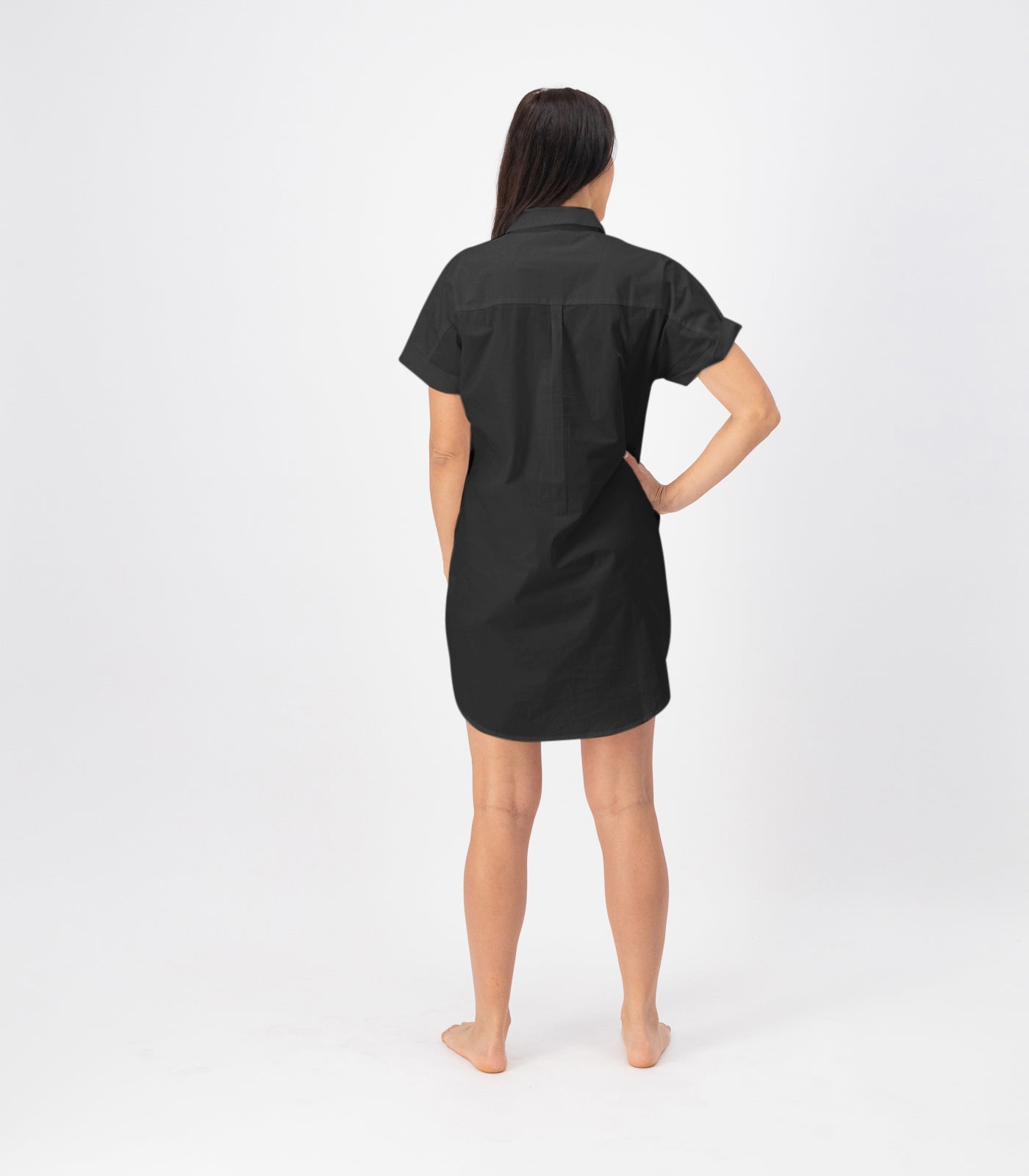 Bhumi Organic Cotton - Shirt Dress - Black