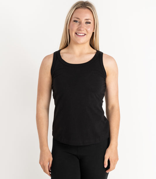 Bhumi Organic Cotton - Singlet Top -  Black