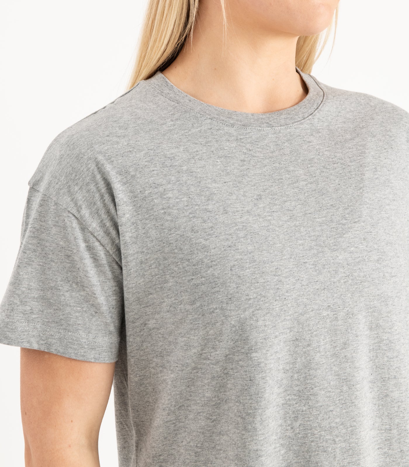 Bhumi Organic Cotton - Oversized Boxy Tee - Grey Melange