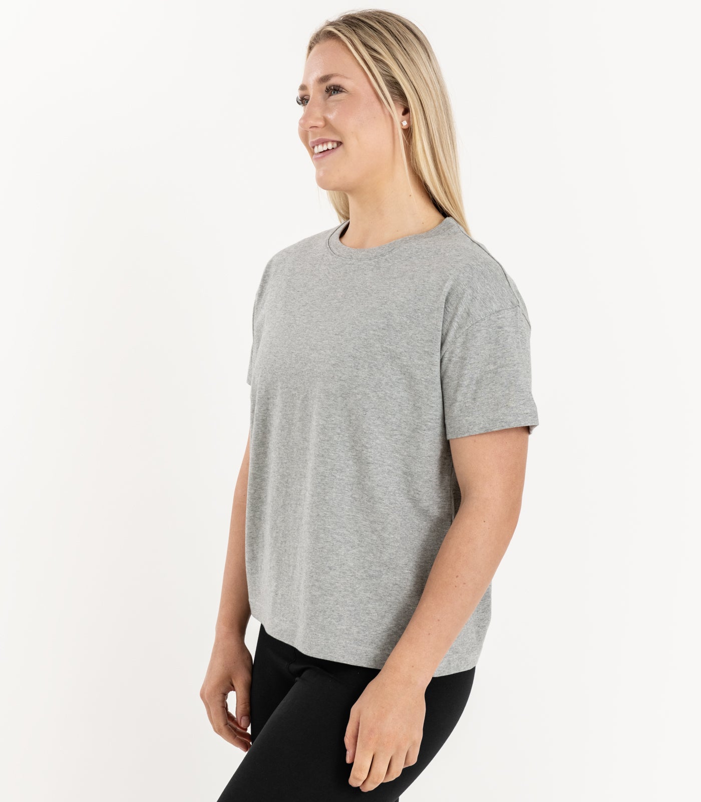 Bhumi Organic Cotton - Oversized Boxy Tee - Grey Melange
